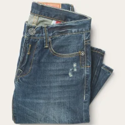 1014 Fit Destructed Dark Wash Jeans-Stetson Online