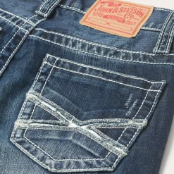 1014 Fit Destructed Medium Wash Jeans-Stetson