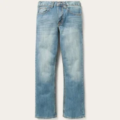 1520 Fit Light Wash Jeans With Tacking-Stetson Clearance