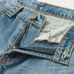 1520 Fit Light Wash Jeans With Tacking-Stetson Clearance