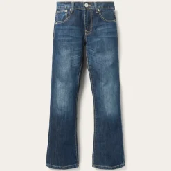 1014 Fit Semi-Destructed Wash Jeans-Stetson Discount
