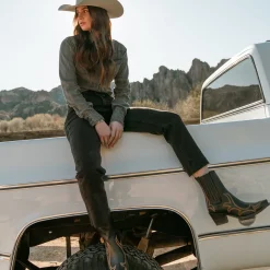 915 High Rise Straight Fit Crop Jeans-Stetson Sale