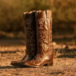 Adeline Burnished Back Zip Cowboy Boot-Stetson New