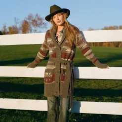 Aztec Belted Cardigan-Stetson Clearance