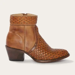 Basketweave Side Zip Ankle Boot-Stetson Clearance