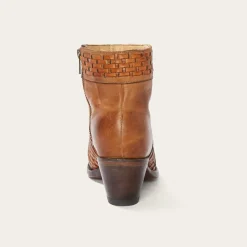 Basketweave Side Zip Ankle Boot-Stetson Clearance