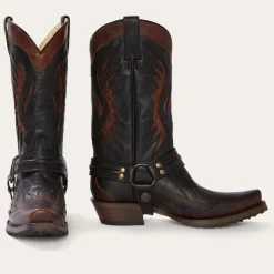 Biker Outlaw Oiled Leather Cowboy Boot-Stetson Clearance