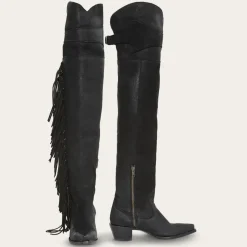 Fringe Over-The-Knee Leather Boot-Stetson Online