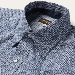 Deco Geo Print Western Shirt-Stetson Hot