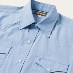 End On End Solid Shirt-Stetson New