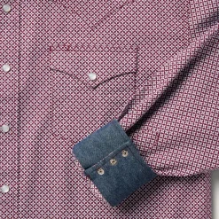 Four Point Geo Print Western Shirt-Stetson Online
