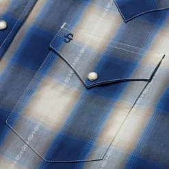 Ombre Plaid Western Shirt-Stetson Clearance