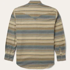 Stripe Flannel Western Shirt-Stetson Outlet