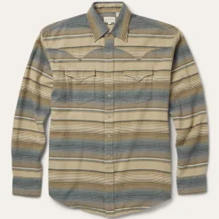 Stripe Flannel Western Shirt-Stetson New