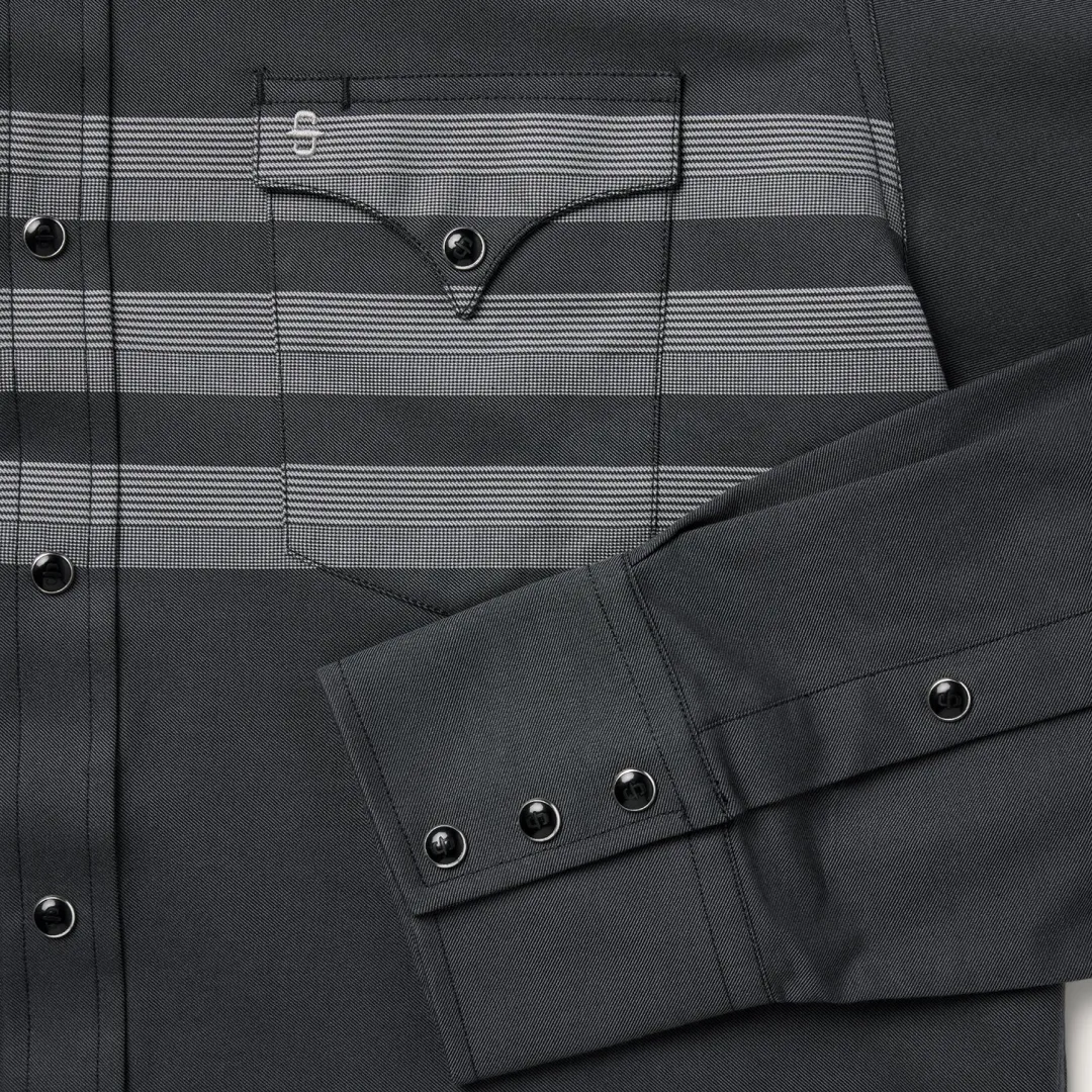 Border Stripe Twill Western Shirt-Stetson Best