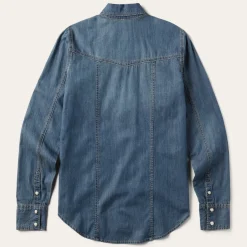 Boyfriend Fit Denim Shirt-Stetson Outlet