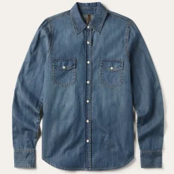 Boyfriend Fit Denim Shirt-Stetson
