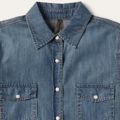 Boyfriend Fit Denim Shirt-Stetson