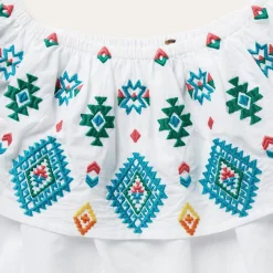 Bright Schiffli Embroidered Cotton Lawn Top-Stetson Discount