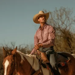 Broken Diamond Print Western Shirt-Stetson New