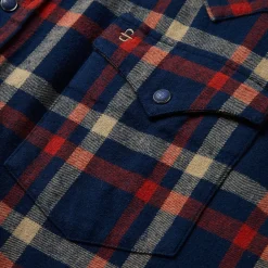 Brushed Twill Plaid Shirt-Stetson Clearance