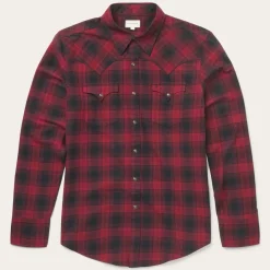 Brushed Twill Plaid Shirt-Stetson New
