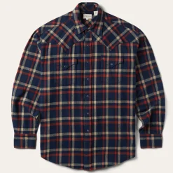 Brushed Twill Plaid Shirt-Stetson Discount