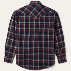 Brushed Twill Plaid Shirt-Stetson Discount