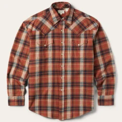 Brushed Twill Plaid Shirt-Stetson Discount