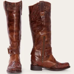 Burnished Cognac Paisley Side Zip Cowboy Boot-Stetson Sale