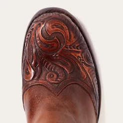 Burnished Cognac Paisley Side Zip Cowboy Boot-Stetson Sale
