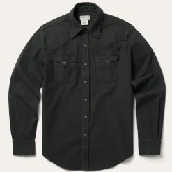 Charcoal Corded Denim Shirt-Stetson Hot