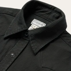 Charcoal Corded Denim Shirt-Stetson Sale