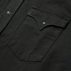 Charcoal Corded Denim Shirt-Stetson Sale