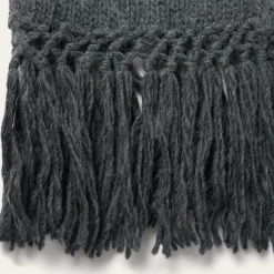 Charcoal Fringed Cardigan-Stetson Sale