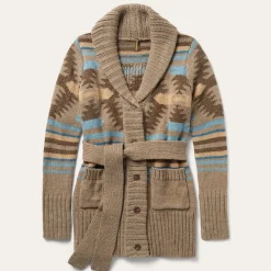 Chunky Knit Tie Sweater in Brown-Stetson Online