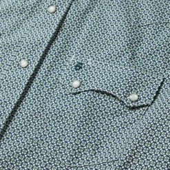 Circle Diamond Print Short Sleeve Western Shirt-Stetson Online