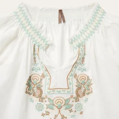 Cotton Voile Peasant Blouse-Stetson