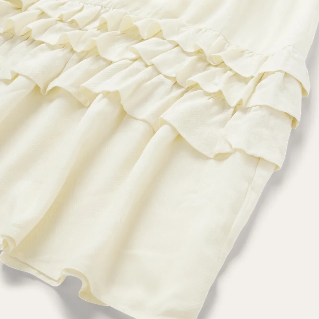 Cream Herringbone Dress-Stetson Outlet