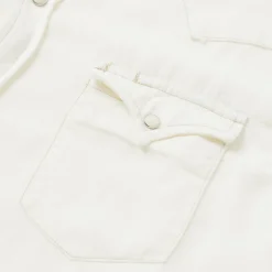 Cream Tencel Twill Shirt-Stetson Sale