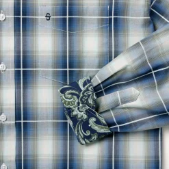 Crystal Plaid Button Down Shirt-Stetson Sale