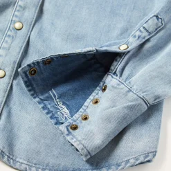 Curved Yoke Western Denim Top-Stetson Clearance