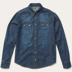 Dark Denim Snap Front Shirt-Stetson Sale