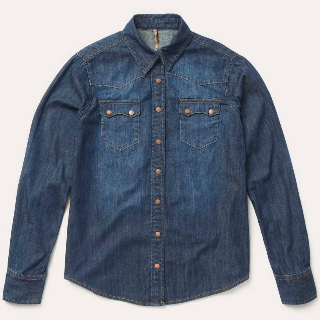 Dark Denim Snap Front Shirt-Stetson Sale