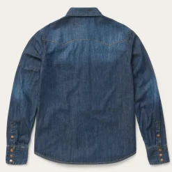 Dark Denim Snap Front Shirt-Stetson Sale