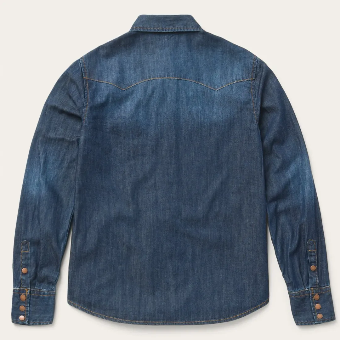 Dark Denim Snap Front Shirt-Stetson Sale
