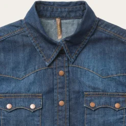 Dark Denim Snap Front Shirt-Stetson Sale