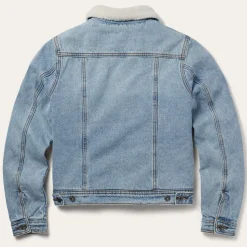 Denim Sherpa Lined Jacket-Stetson Hot