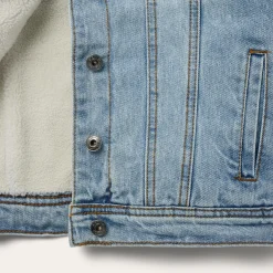 Denim Sherpa Lined Jacket-Stetson Hot