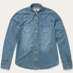 Denim Snap Front Western Shirt-Stetson Outlet
